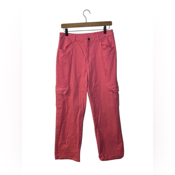 ROMWE Women's Straight Leg Jeans - Pink - Picture 1 of 5